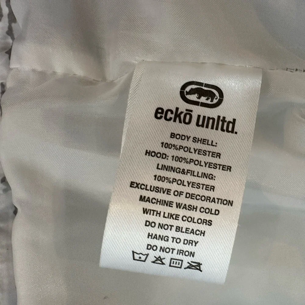 Ecko Unltd Puffer Vest Mens XL Digi Camo‎ Logo Hoodie Hooded Hip Hop Street Wear